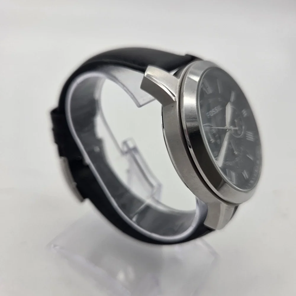 Fossil Grant FS4812 Chrono Chronograph Wrist Watch Leather Strap Mens